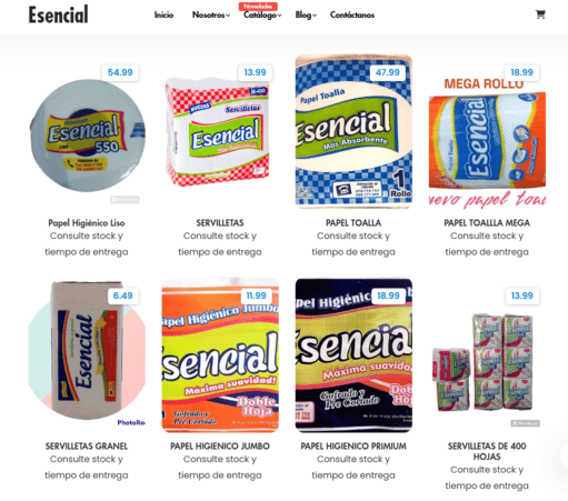 Higiene y Asepsia | Página Web y Catálogo Digital
