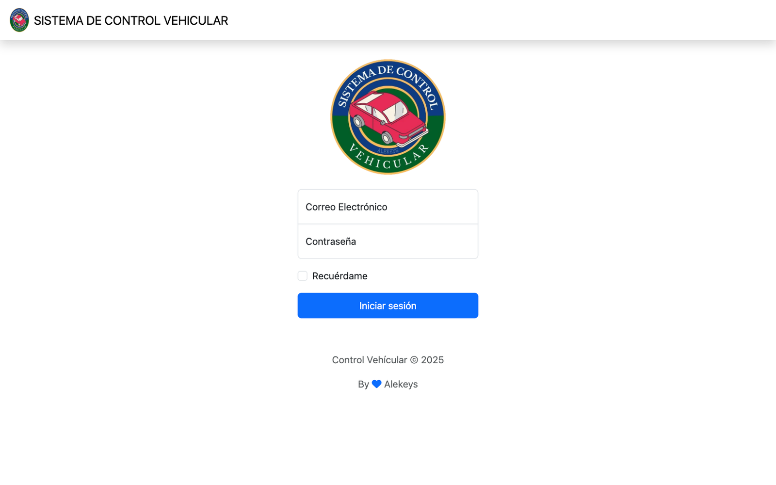 Control Vehicular, Sistema