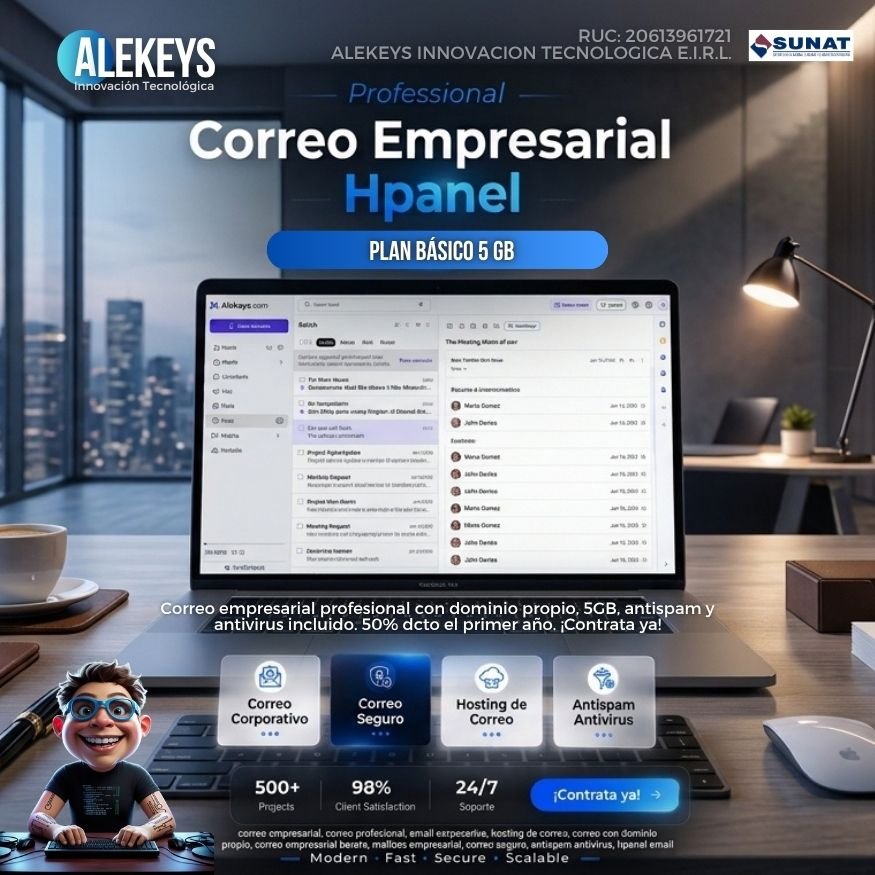 Correo Empresarial Básico Hpanel